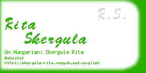 rita skergula business card